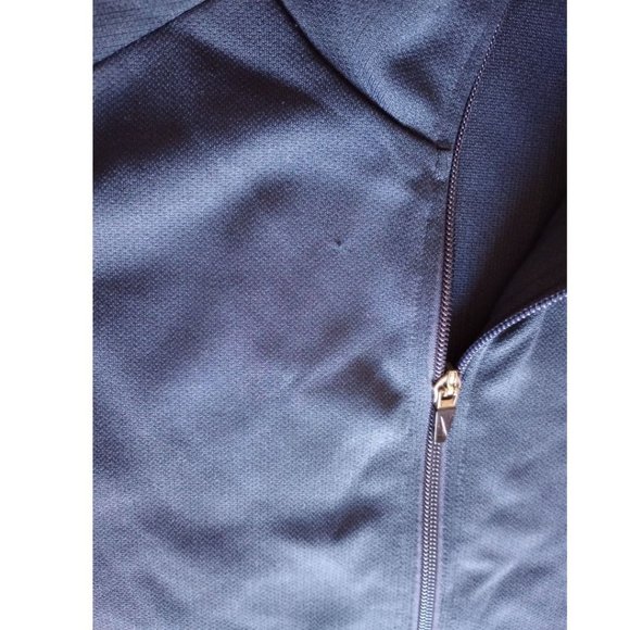 Nike Jacket Men M DARK BLUE RED zipper Long Sleeve Collar Fit Dry Pockets USED - Picture 4 of 8